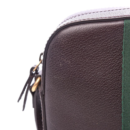 Gucci Textured Calfskin Web Small Webby Bee Shoulder Bag Brown Coffee 17 of 19