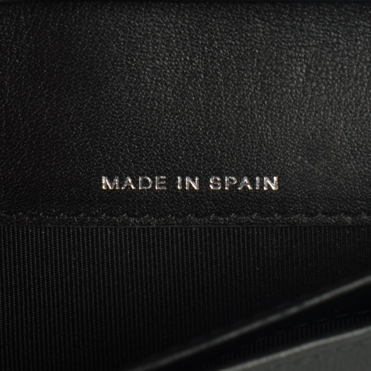 Patent Calfskin Quilted Yen Wallet Black