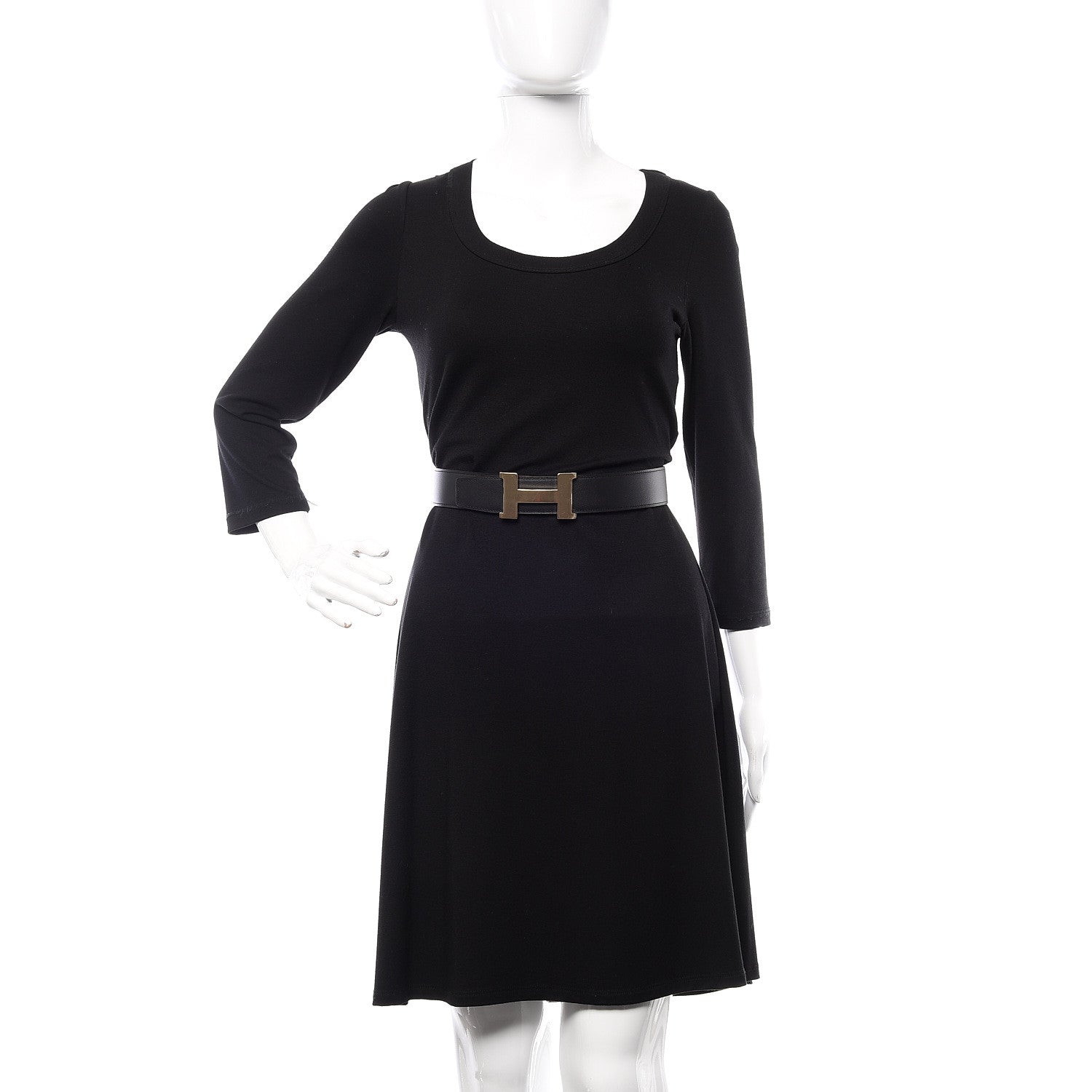 Hermes Box Togo 32mm H Belt 80 Black Gold 2 of 7