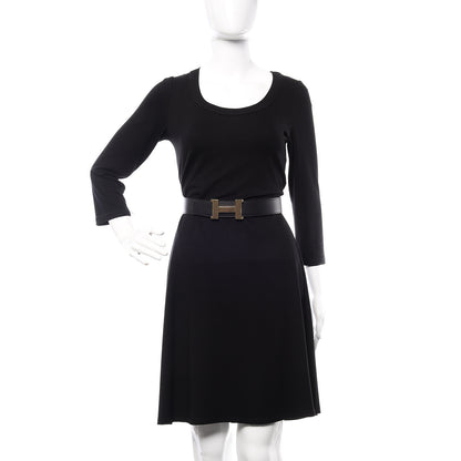 Hermes Box Togo 32mm H Belt 80 Black Gold 2 of 7