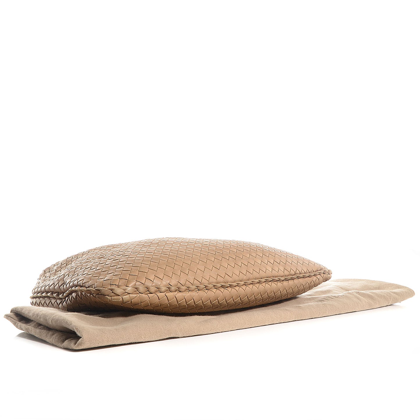 Nappa Intrecciato Large Veneta Hobo Camel