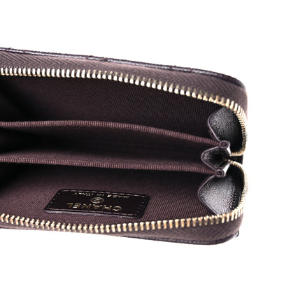 Chanel Caviar Quilted Zip Coin Purse Burgundy 5 of 7