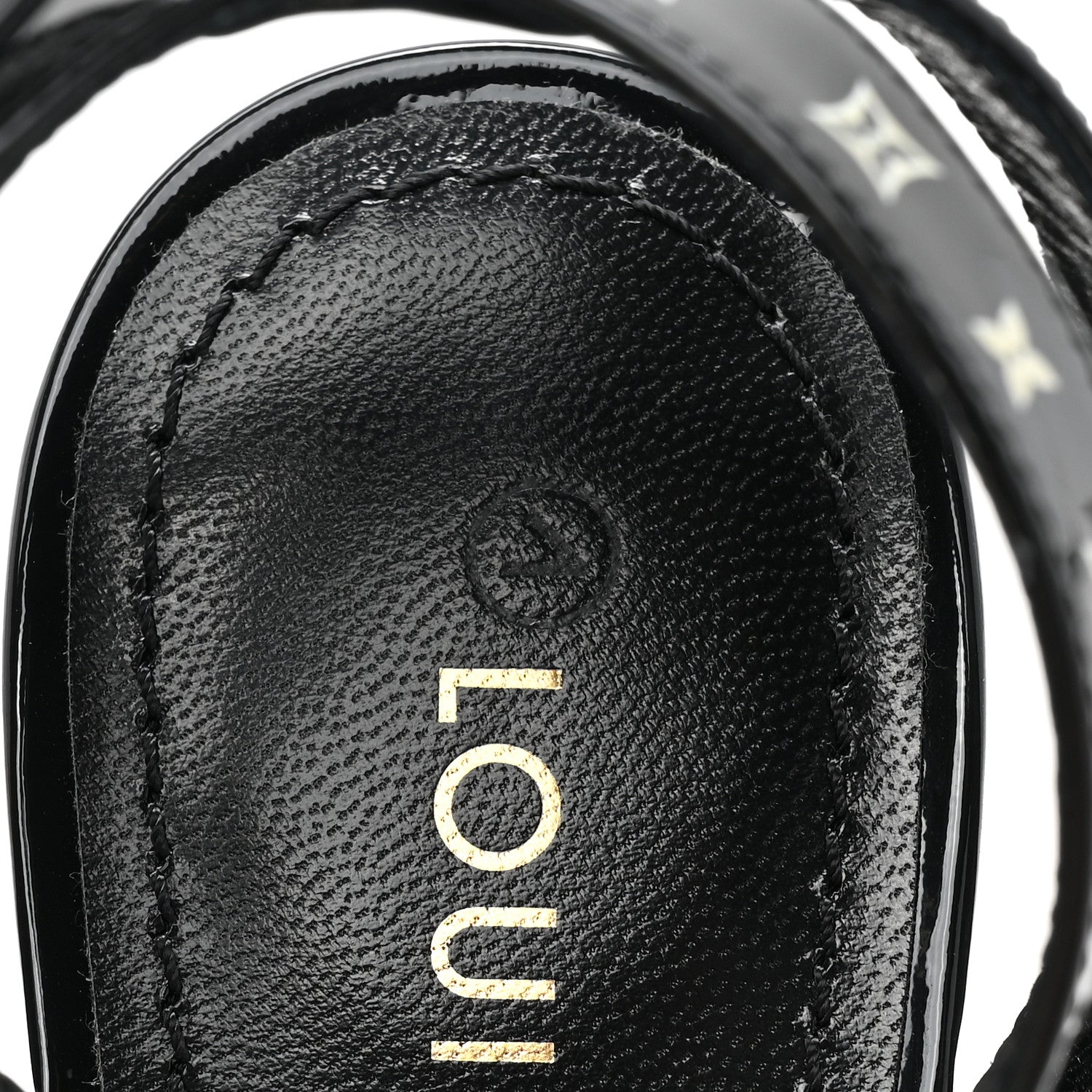 Louis Vuitton Patent Calfskin Shake Platform Sandal 36 Black White 9 of 10