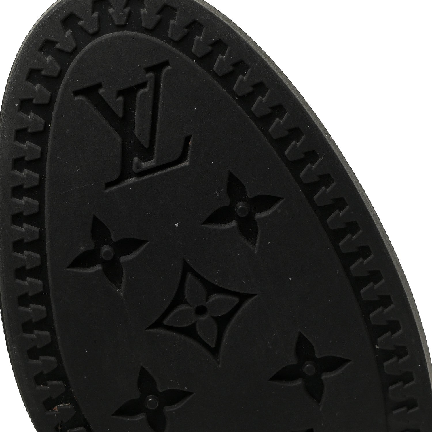 Louis Vuitton Rubber Embossed Monogram Drops High Rain Boots 37 Black 7 of 17