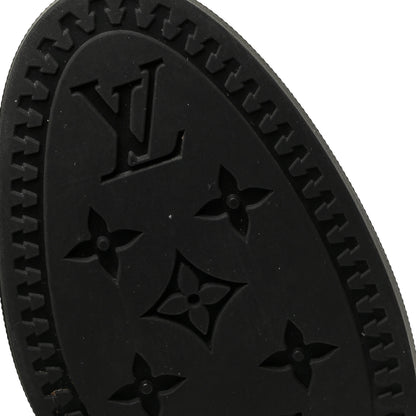 Louis Vuitton Rubber Embossed Monogram Drops High Rain Boots 37 Black 7 of 17