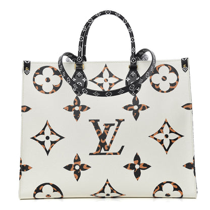 Louis Vuitton Monogram Giant Jungle Onthego GM Ivory 1 of 11