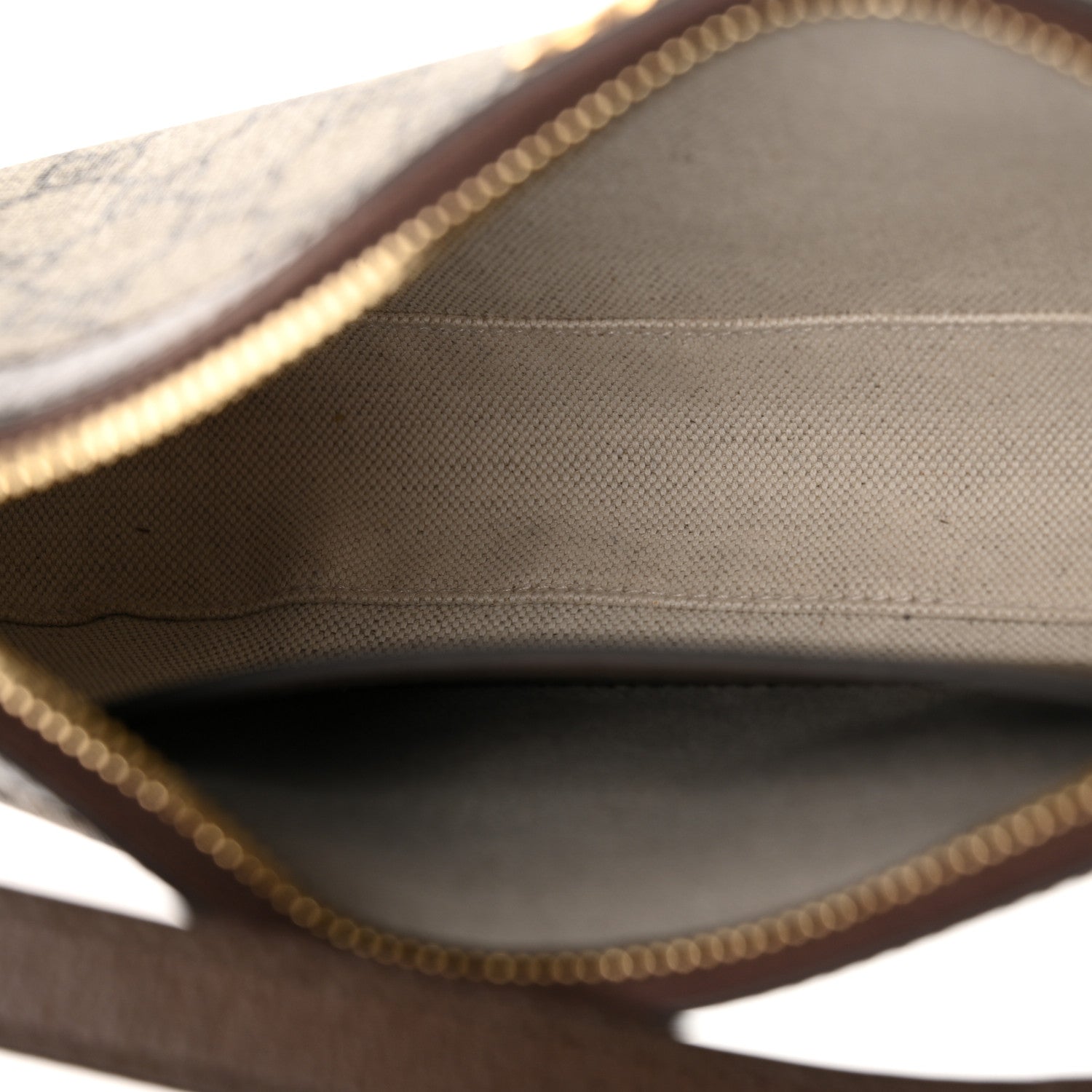 Gucci GG Supreme Monogram Textured Dollar Calfskin Small Ophidia Hobo Beige Ebony New Acero 12 of 12