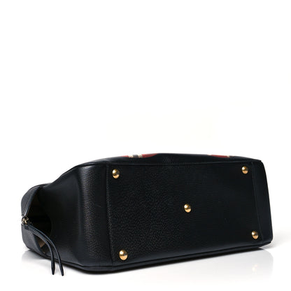 Gucci Calfskin Kingsnake Print Duffle Black 4 of 11