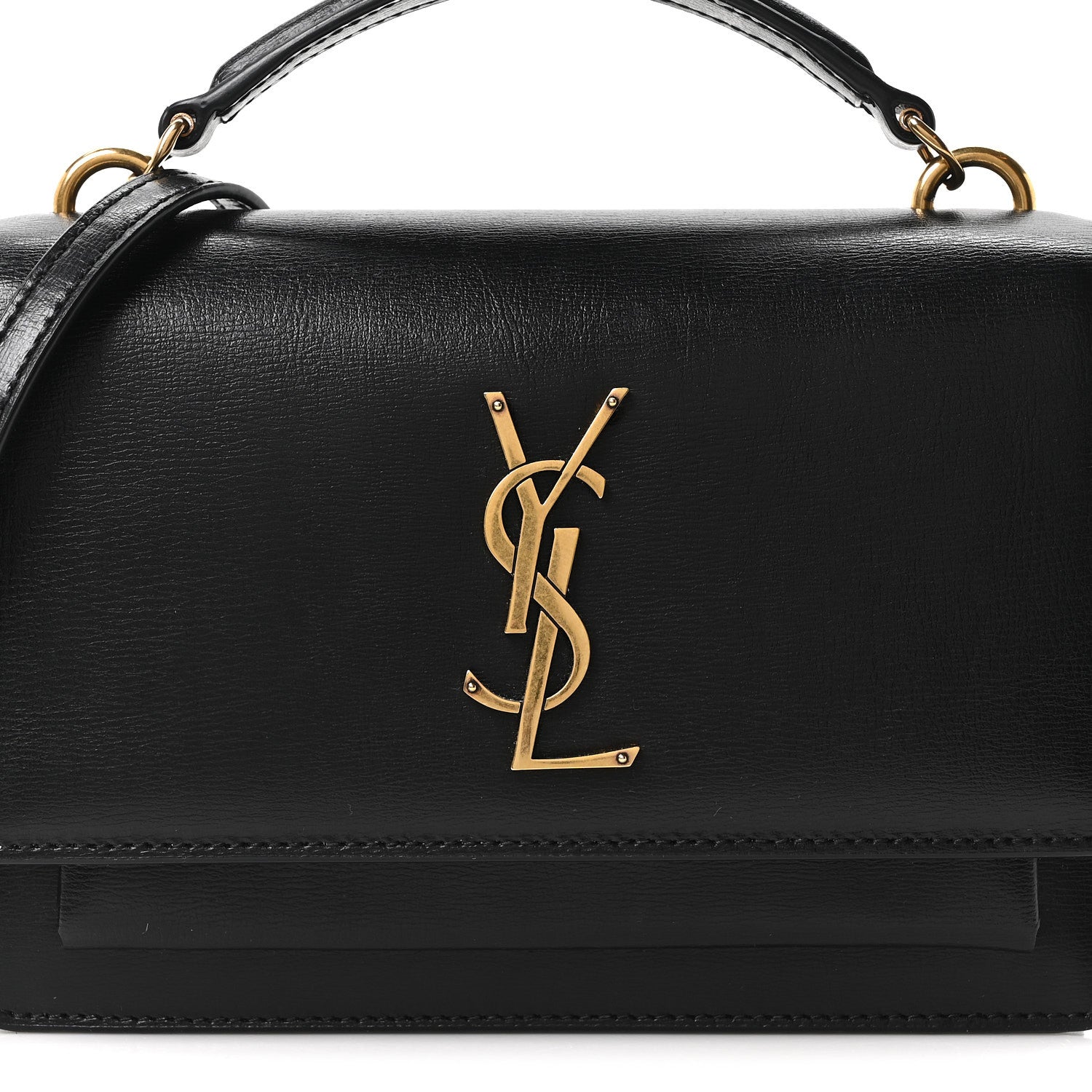 Saint Laurent Calfskin Monogram Sunset Chain Wallet Black 7 of 9