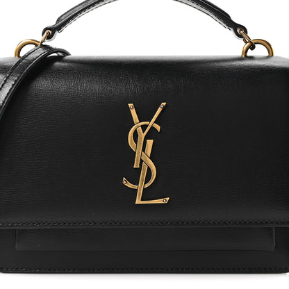 Saint Laurent Calfskin Monogram Sunset Chain Wallet Black 7 of 9