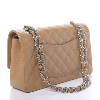 Chanel Caviar Quilted Medium Double Flap Beige 3 of 11