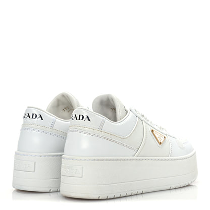 Prada Vitello Rois Triangle Womens Downtown Platform Low Top Sneakers 36.5 White 9 of 28