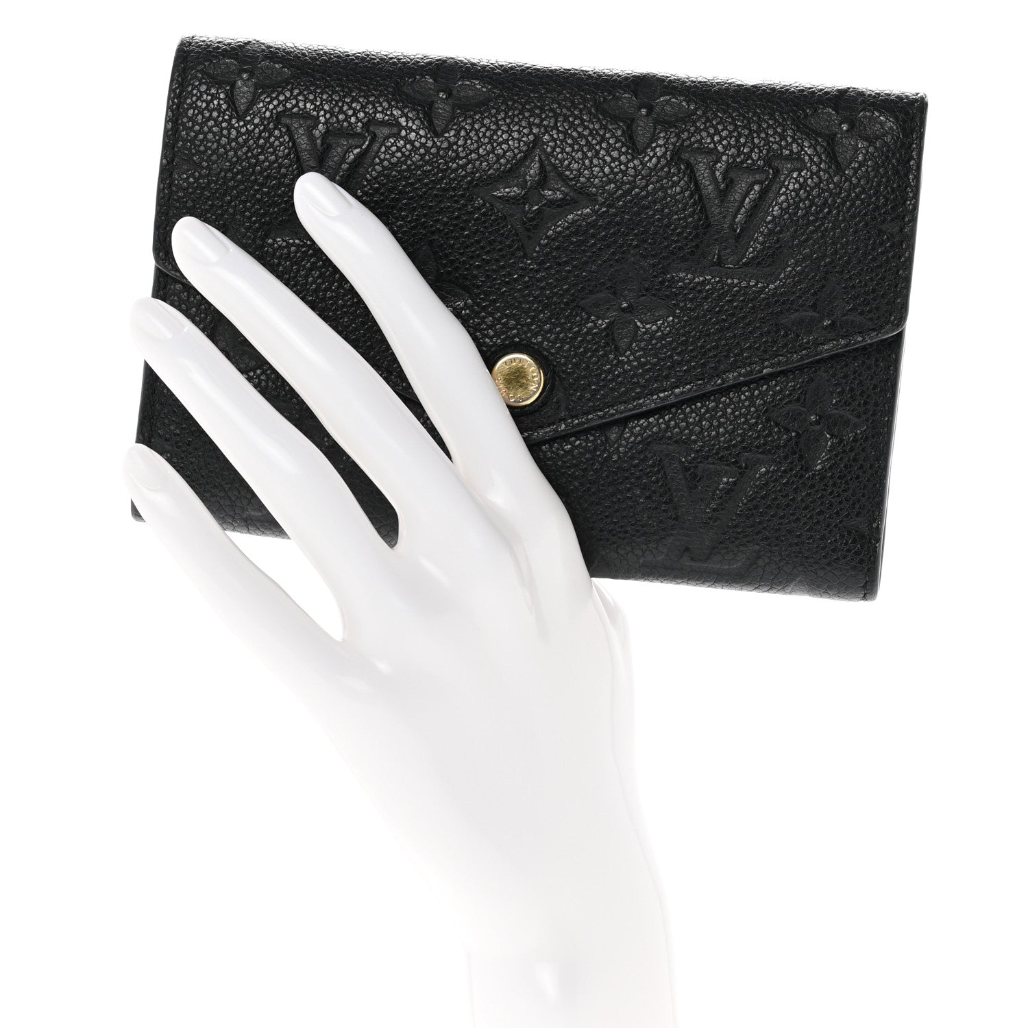 Louis Vuitton Empreinte Compact Curieuse Wallet Black 2 of 7