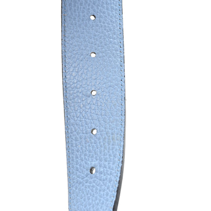 Gucci Dollar Calfskin 1973 Reversible Belt 90 36 Black Mineral Blue 4 of 5