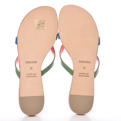 Hermes Nappa Calfskin Corfou Sandals 36 5 of 8