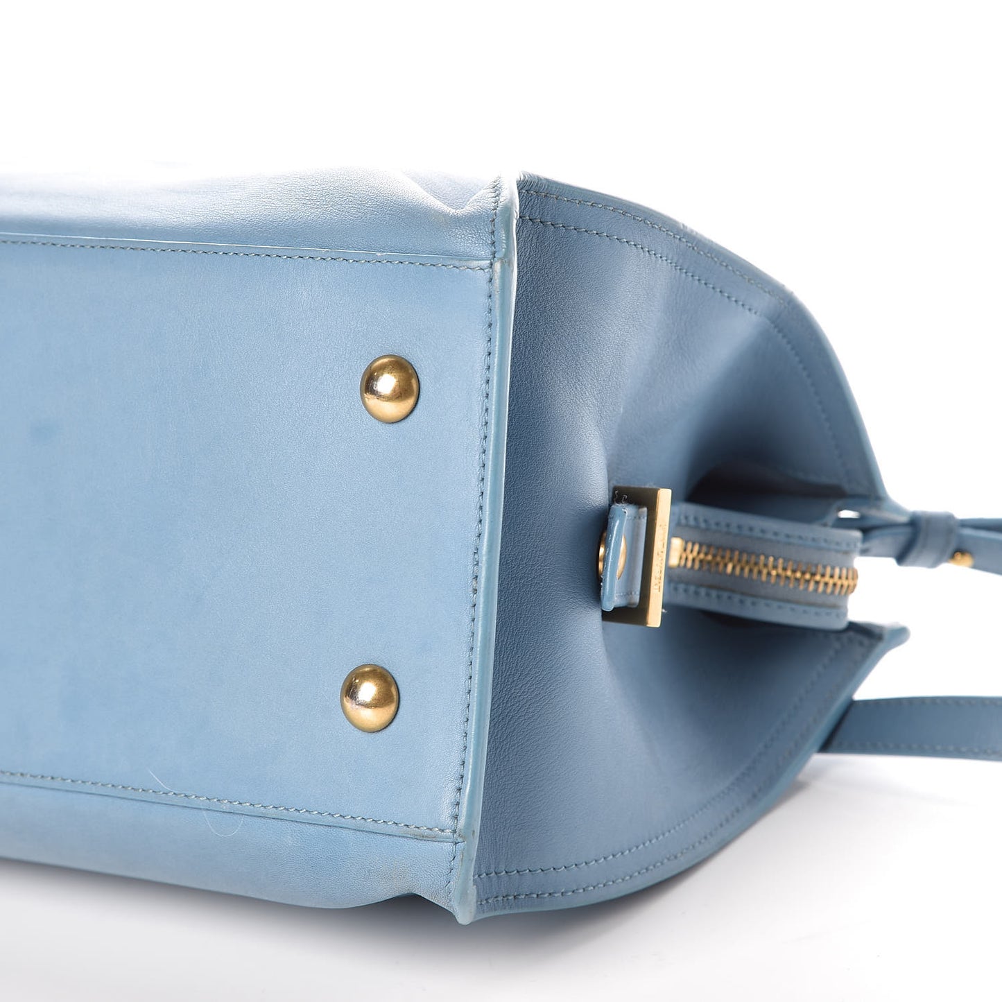 Calfskin Small Classic Y Cabas Blue Glacier