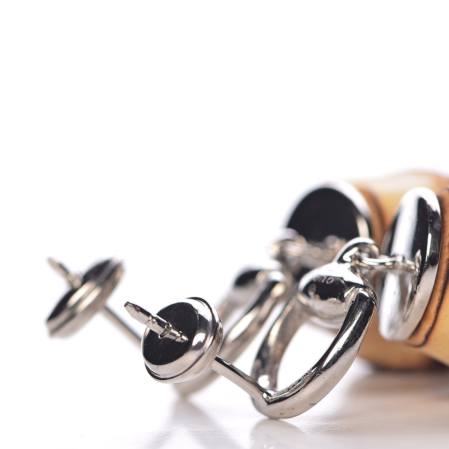 Sterling Silver Bamboo Horsebit Tassel Earrings