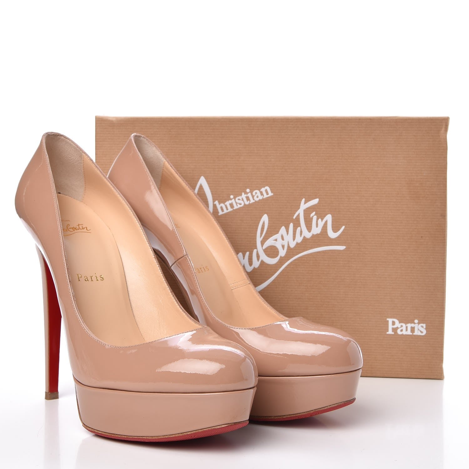 Christian Louboutin Patent Bianca 140 Pumps 40.5 Nude 11 of 11