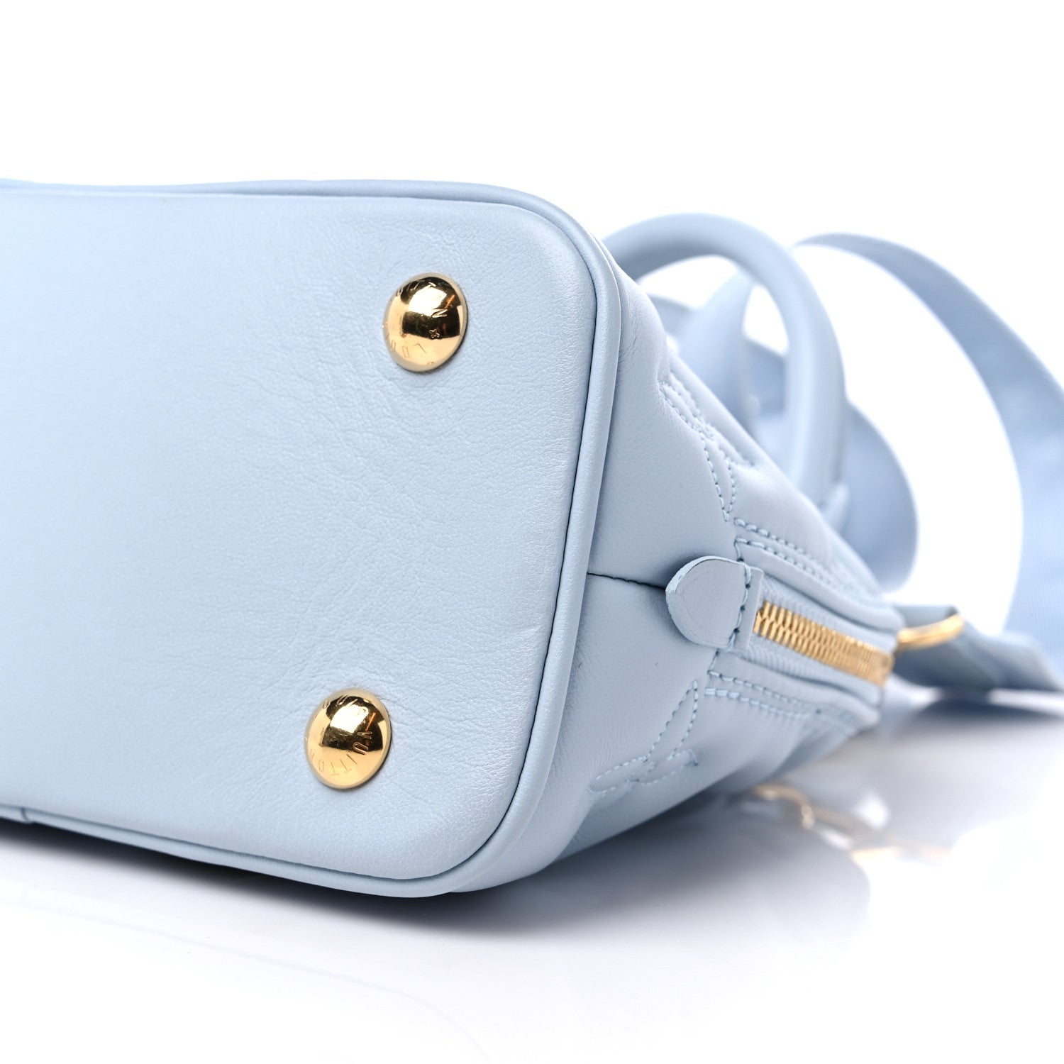 Louis Vuitton Calfskin Bubblegram Alma BB Ice Blue 8 of 9