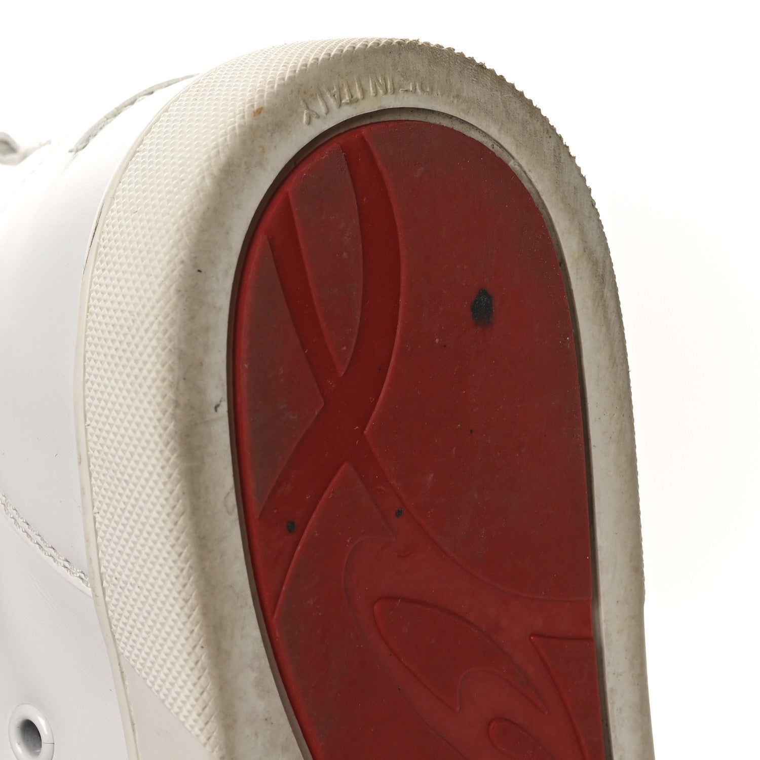 Christian Louboutin Calfskin Mens Louis Junior Spikes Flat Sneakers 43 White 7 of 9