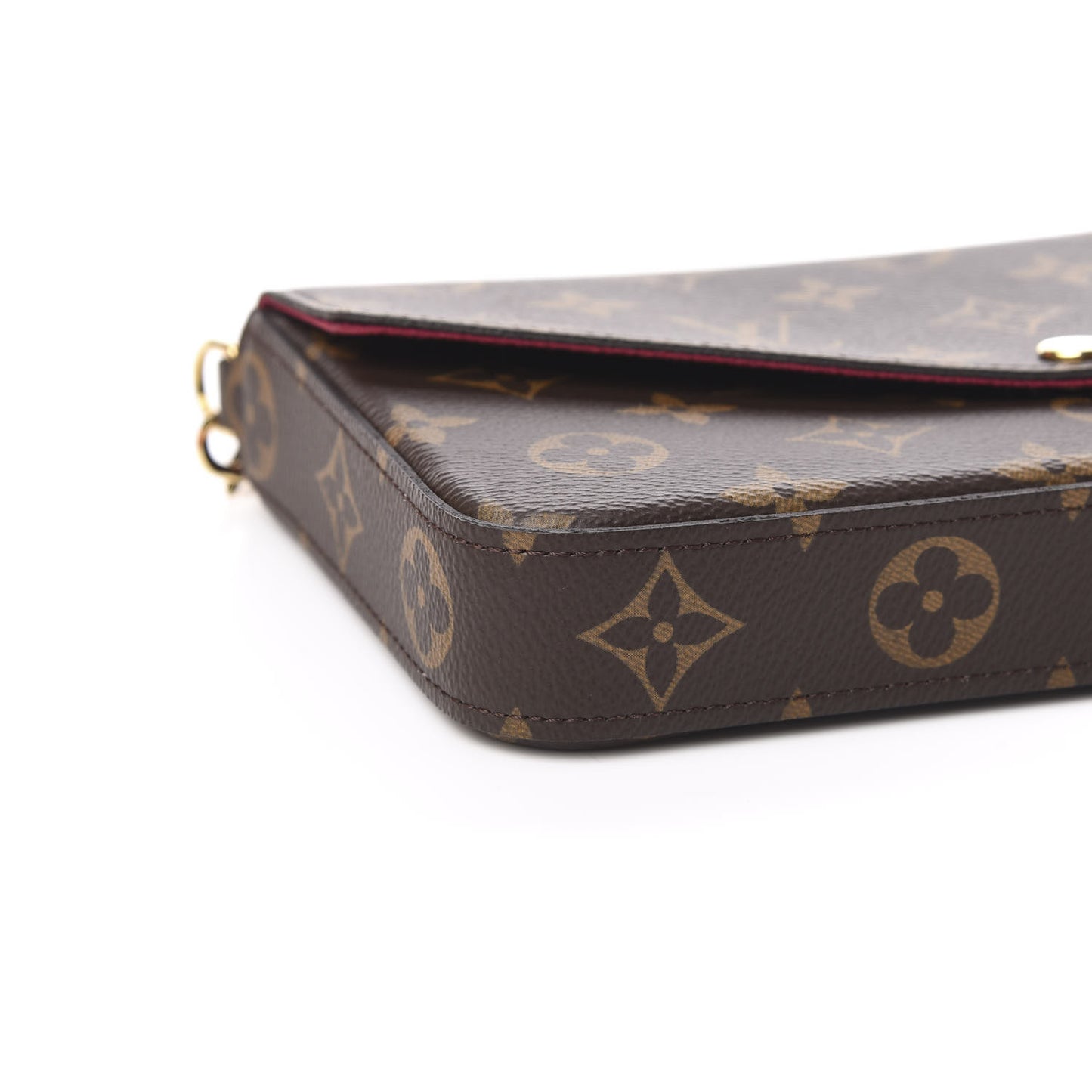 Monogram Pochette Felicie Chain Wallet Fuchsia