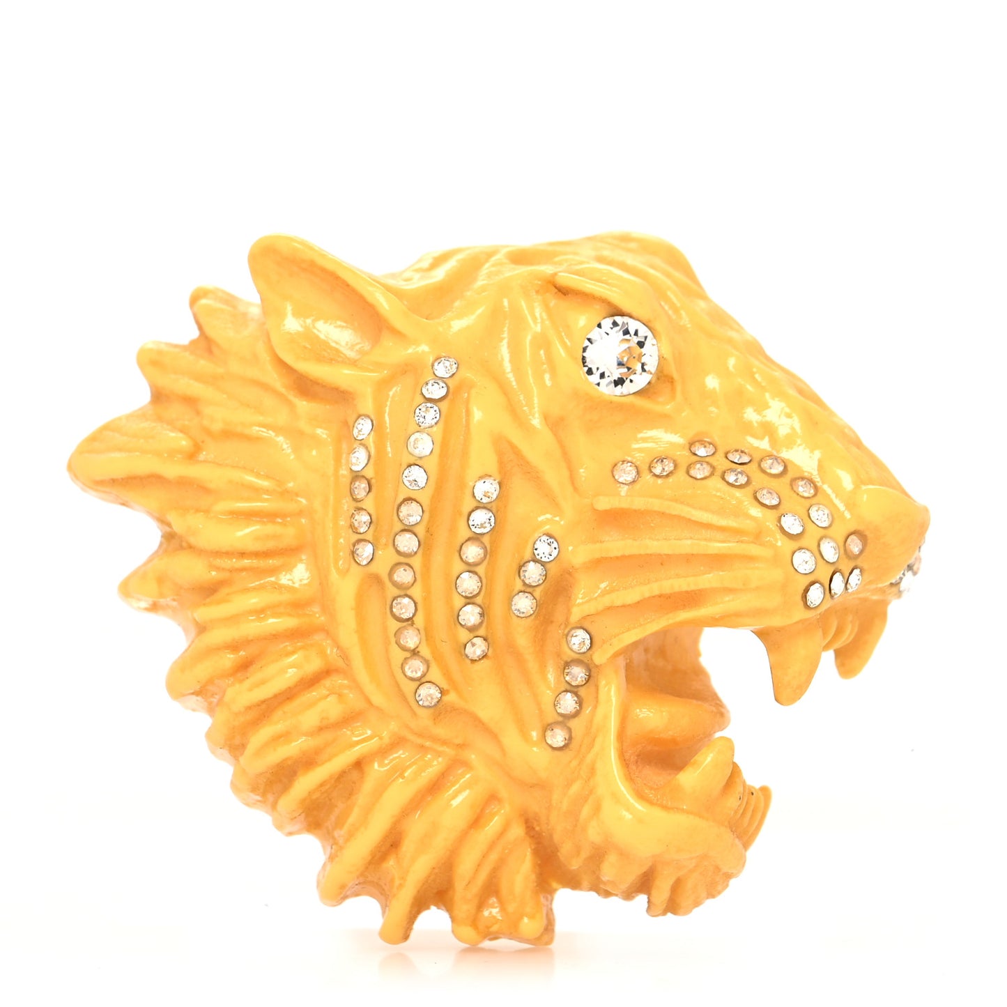 Resin Crystal Rajah Brooch Gold