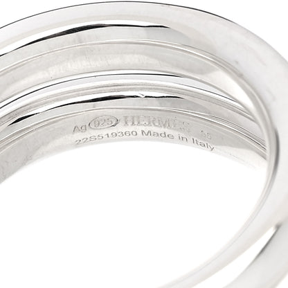 Hermes Sterling Silver MM Vertige Ring 55 7.25 4 of 5