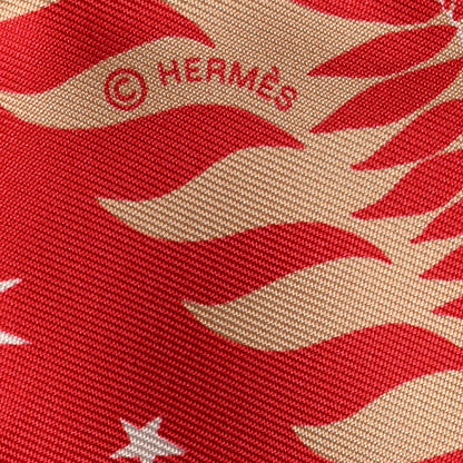 Hermes Silk Le Charme D Orphee Twilly Vermillon Beige 3 of 4