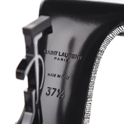 Saint Laurent Metallic Calfskin Opyum 110 Sandals 37.5 Argento 7 of 9