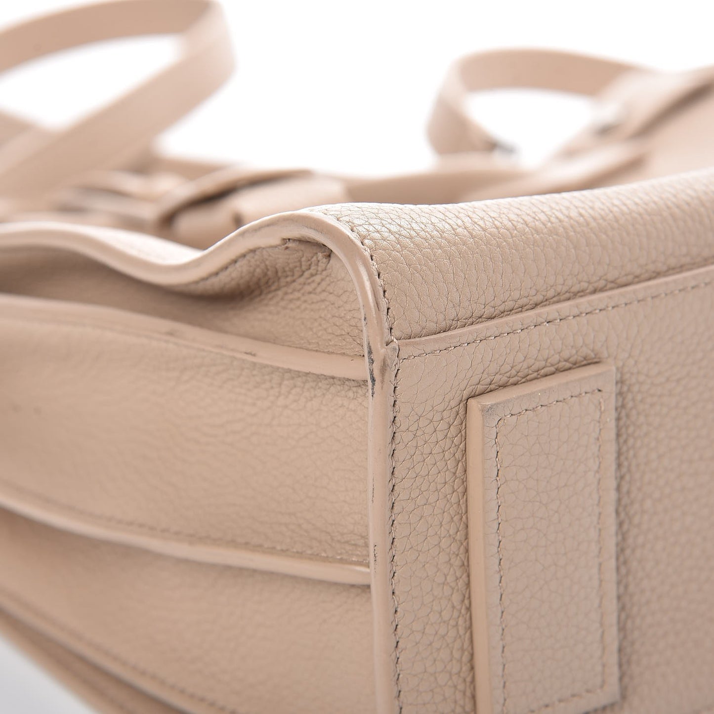 Grained Calfskin Baby Sac De Jour Souple Dark Beige
