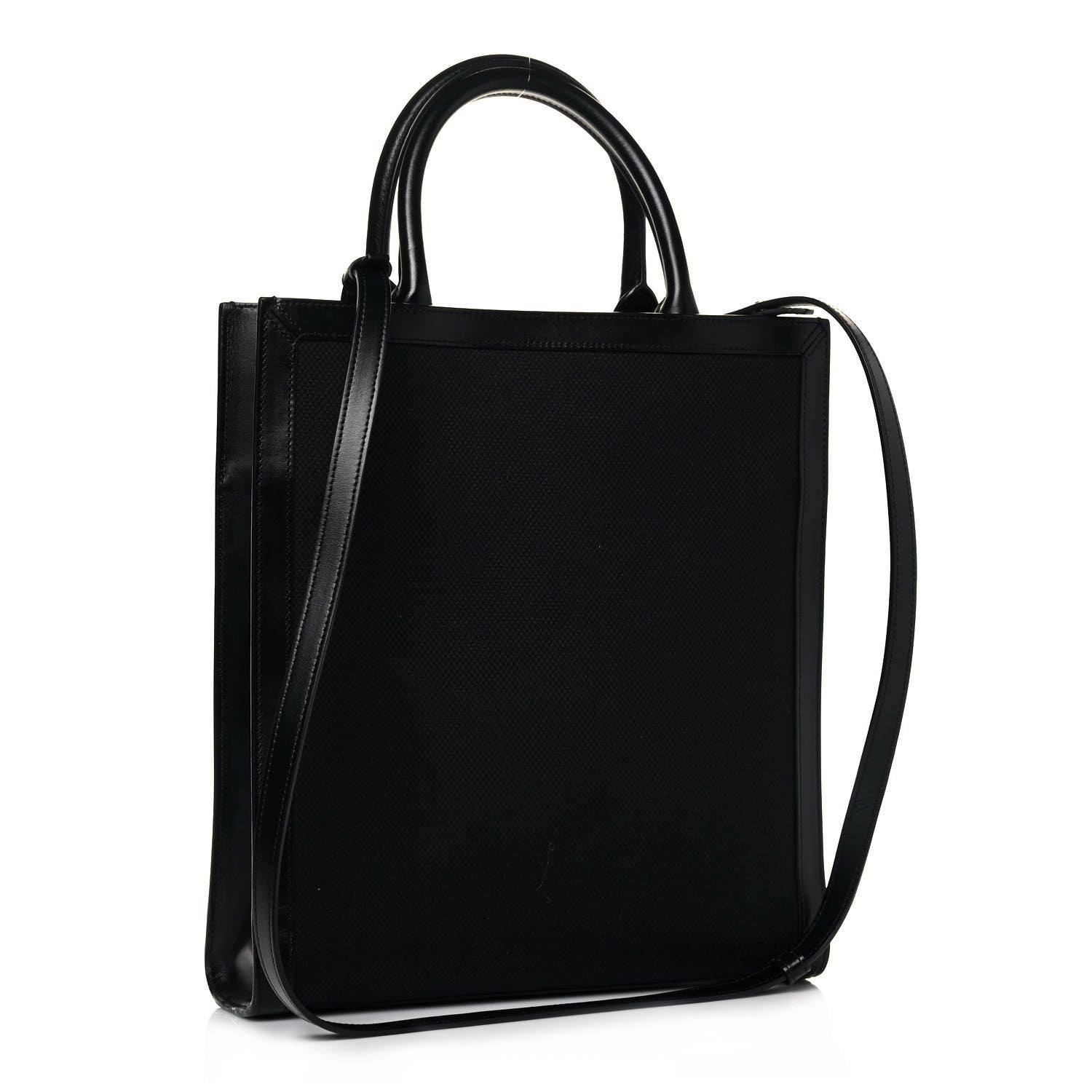 Celine Canvas Calfskin Small Vertical Cabas Black 4 of 13