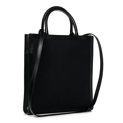Celine Canvas Calfskin Small Vertical Cabas Black 4 of 13