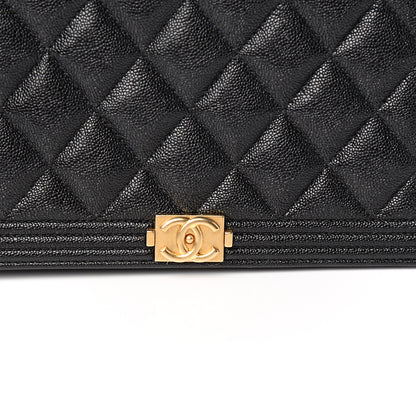 Chanel Caviar Quilted Boy Wallet On Chain WOC Black 10 of 11