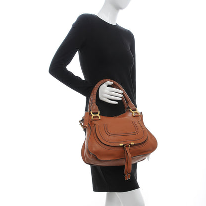 Chloe Calfskin Medium Marcie Satchel Tan 3 of 8