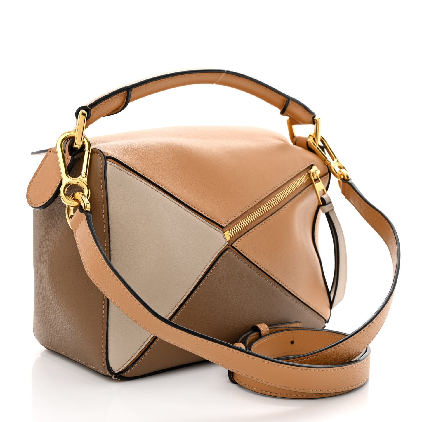 Calfskin Small Puzzle Bag Warm Desert Mink