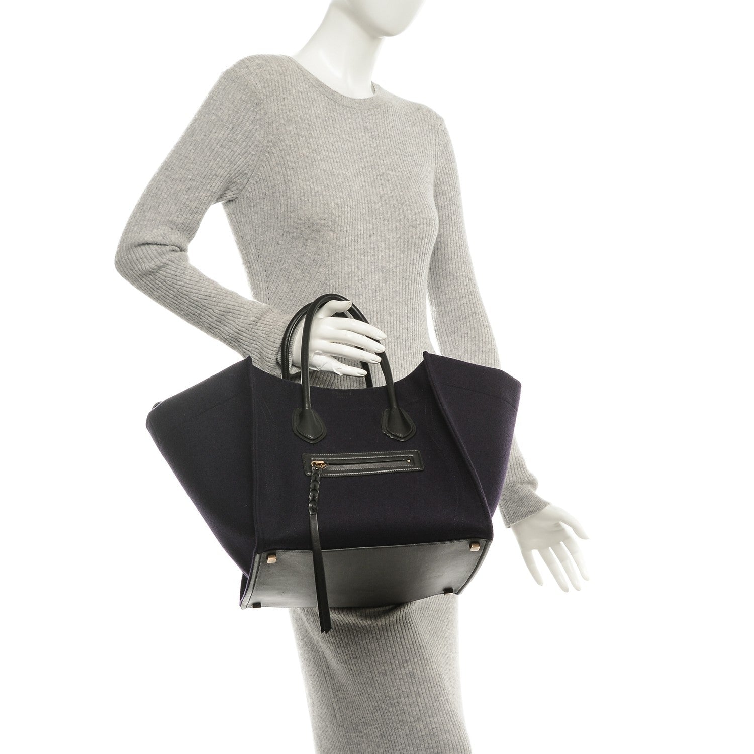 Celine Felt Medium Phantom Luggage Navy 2 of 7