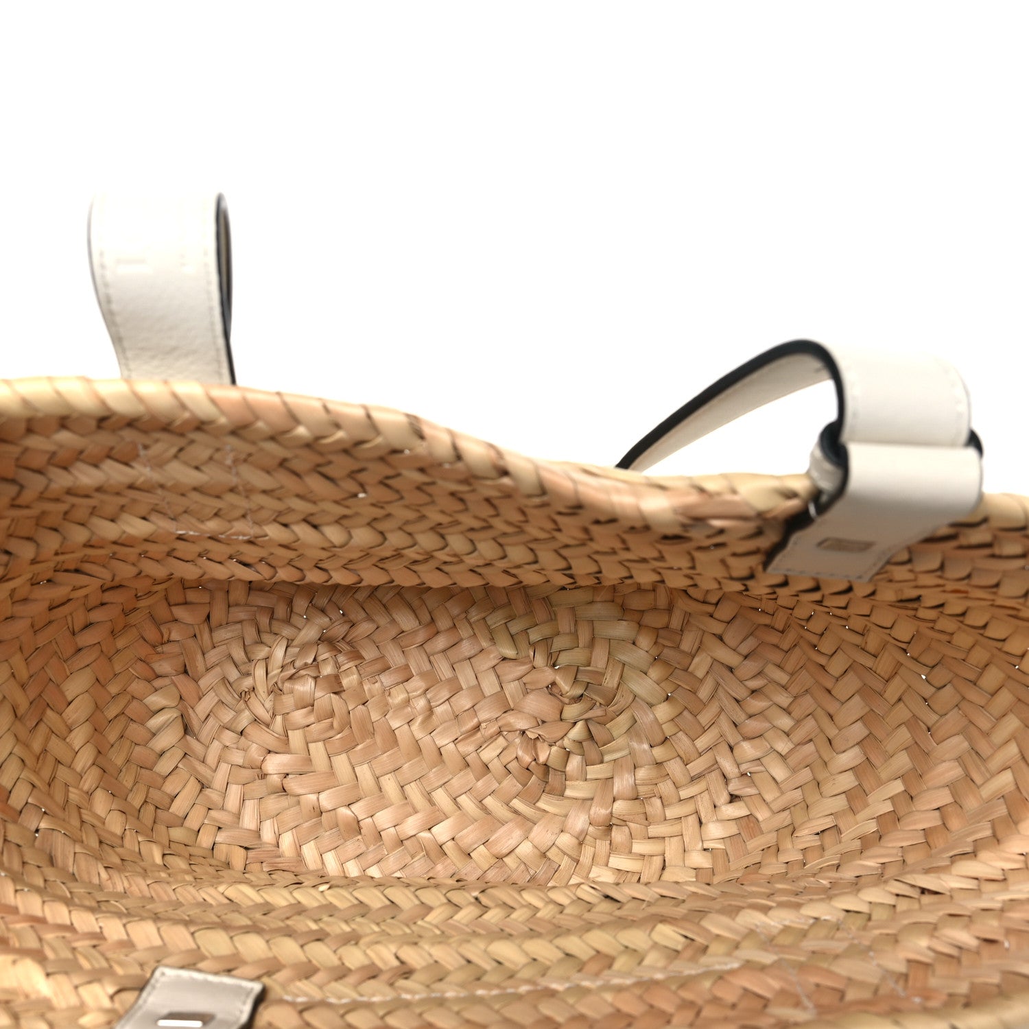 Loewe Raffia Small Basket Tote Bag Natural White 5 of 10