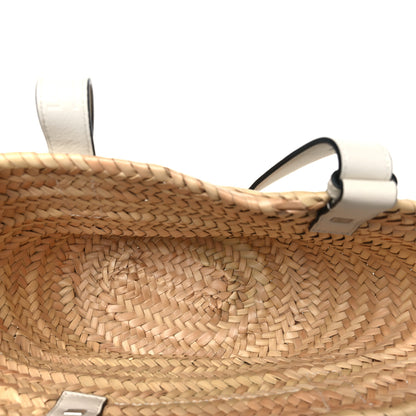Loewe Raffia Small Basket Tote Bag Natural White 5 of 10