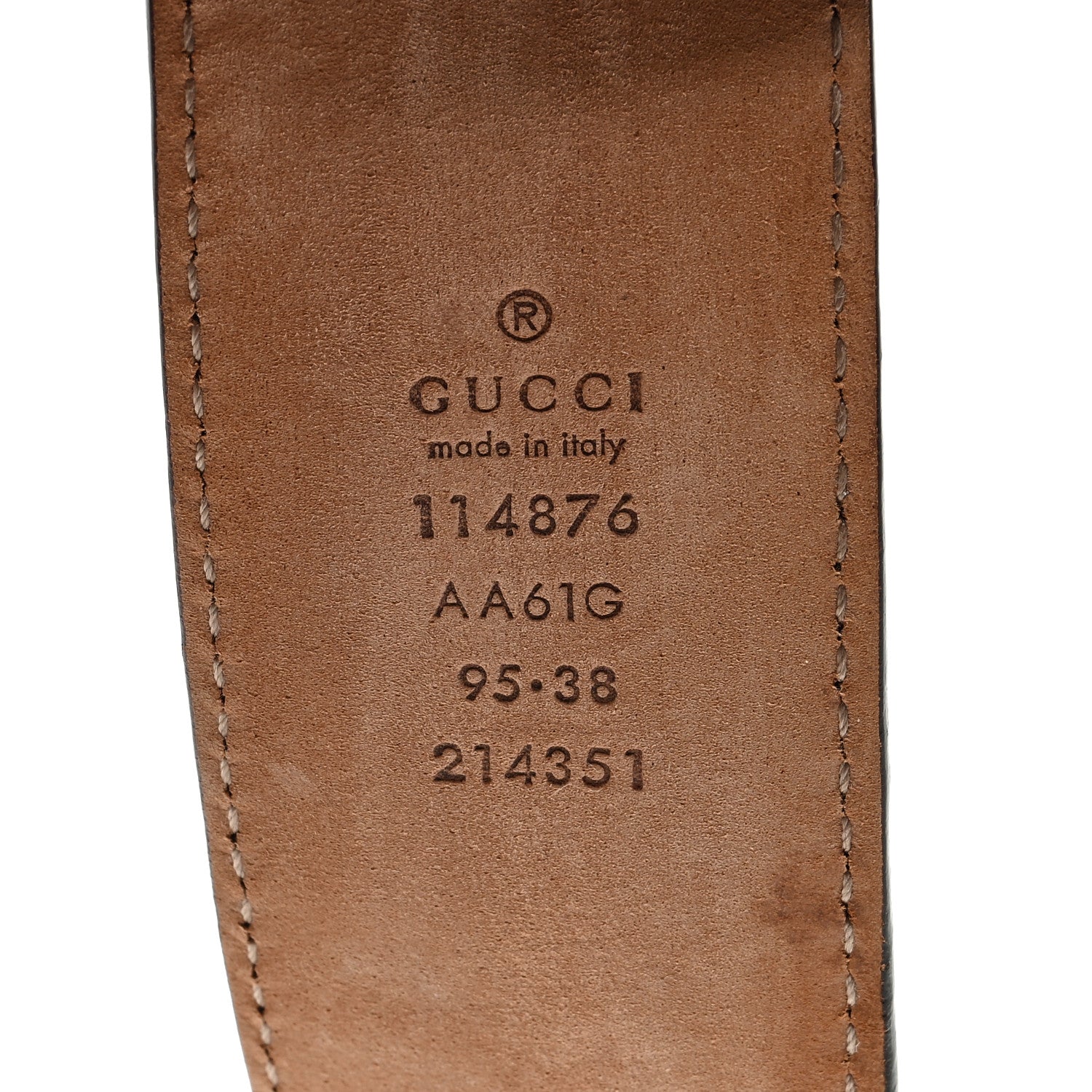 Gucci Guccissima Signature Interlocking G 40mm Belt 95 38 Scarlatto 3 of 4