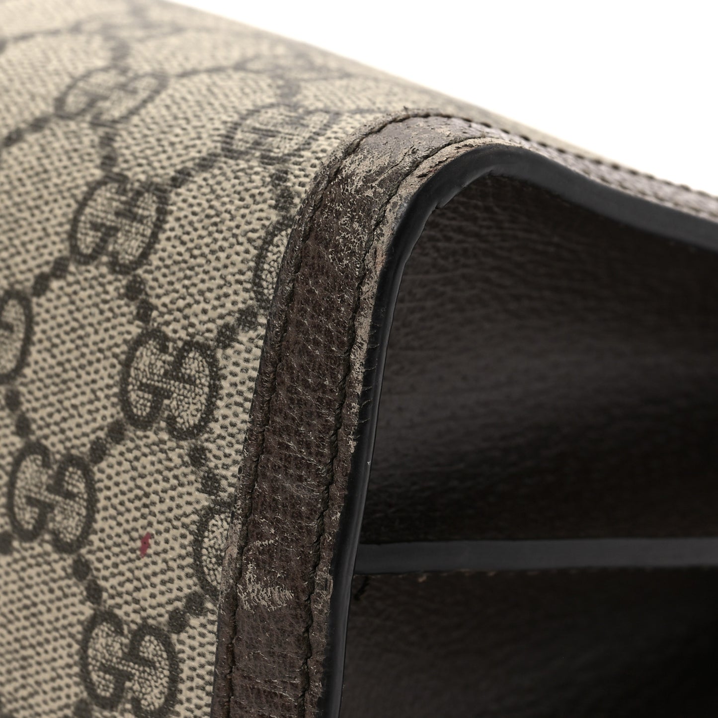 GG Supreme Monogram Web Medium Ophidia Chain Shoulder Bag Brown