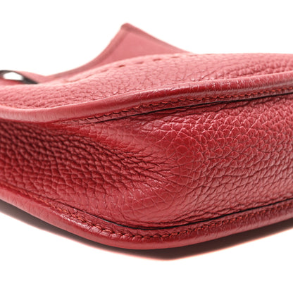 Hermes Taurillon Clemence Evelyne TPM Rouge Grenat 9 of 10