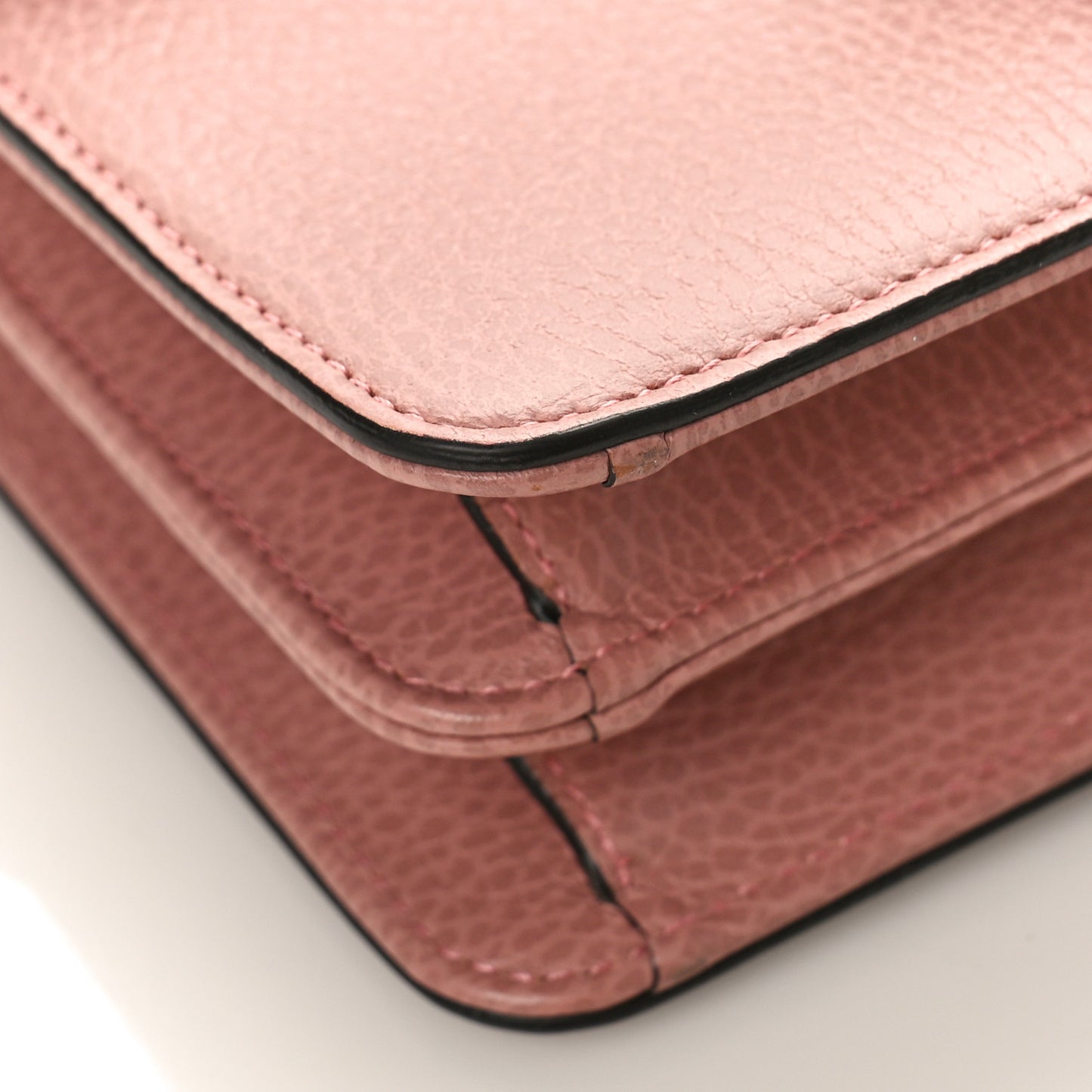 Dollar Calfskin Small Interlocking G Shoulder Bag Soft Pink