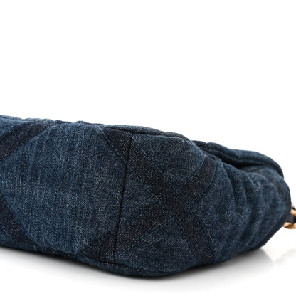 Chanel Denim Quilted Medium Chanel 19 Flap Blue 10 of 11