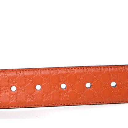 Gucci Soft Microguccissima 40mm Belt 95 38 Sun Orange 5 of 6