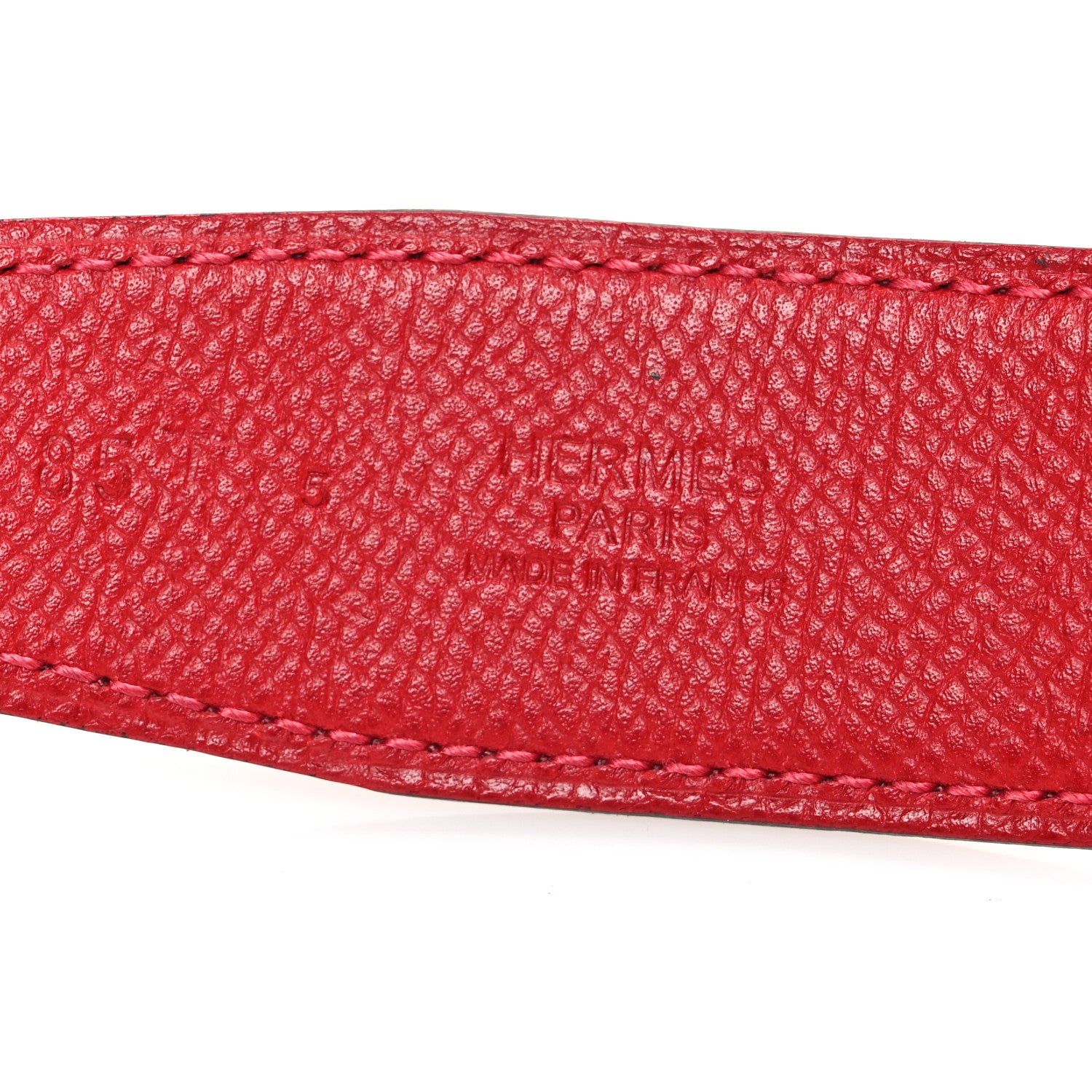 Hermes Epsom Swift 32mm Belt Strap 85 34 Rouge Casaque Rouge H 5 of 5