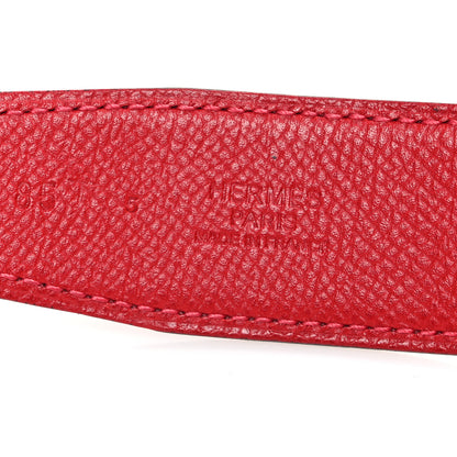 Hermes Epsom Swift 32mm Belt Strap 85 34 Rouge Casaque Rouge H 5 of 5