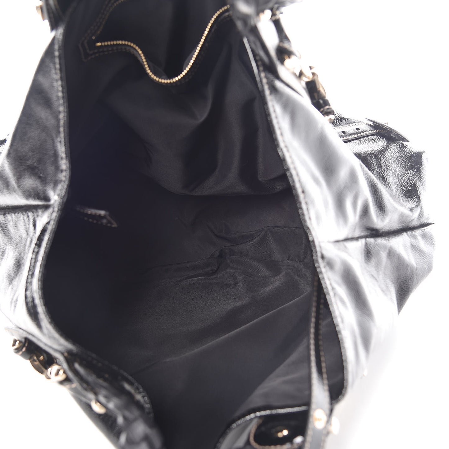 Patent Medium Pelham Shoulder Bag Black