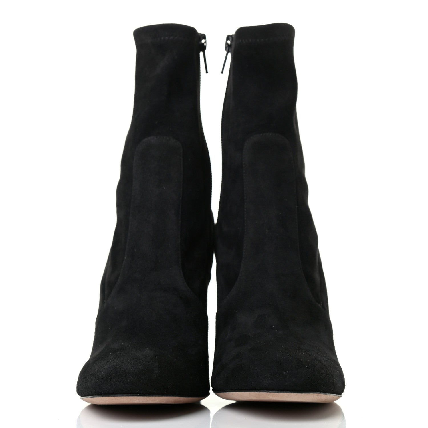 Valentino Garavani Suede Stretch 100mm Ankle Boots 36.5 Black 2 of 7