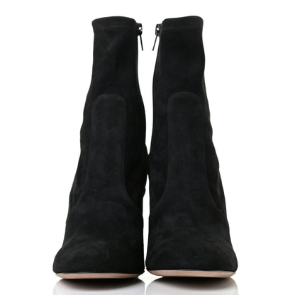 Valentino Garavani Suede Stretch 100mm Ankle Boots 36.5 Black 2 of 7
