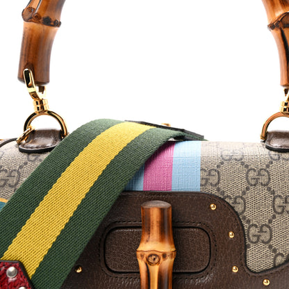 Gucci GG Supreme Monogram Studded Calfskin Centum Medium Bamboo 1947 Top Handle Bag Beige Ebony Multicolor 8 of 10